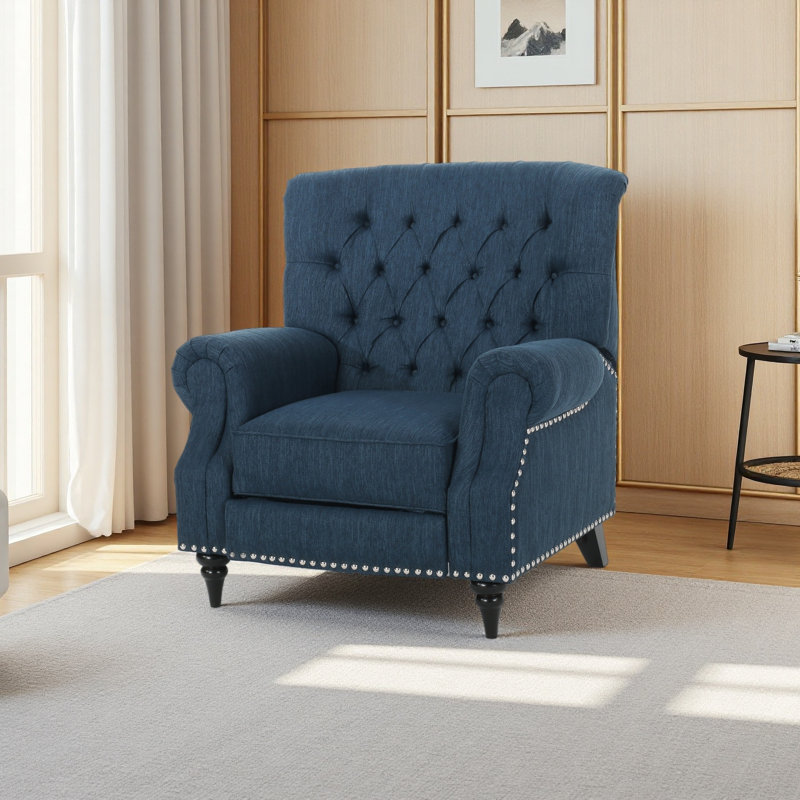 Fauteuil à dossier poussoir de style classique