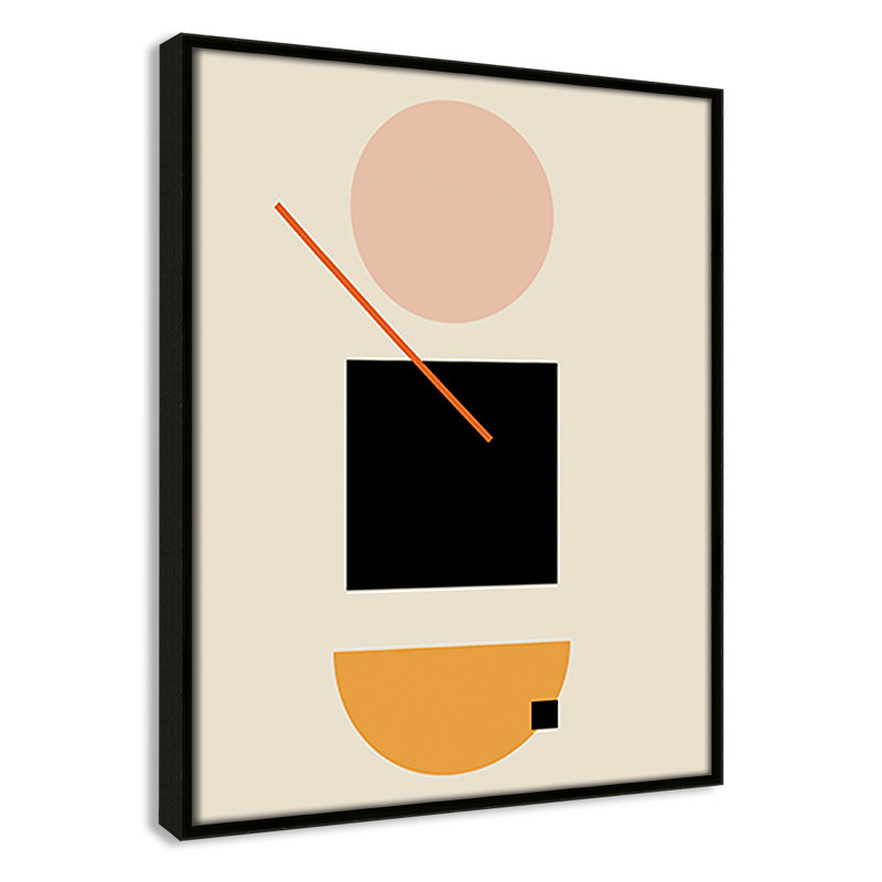 «Simple Shapes», reproduction encadrée sur toile par Daniela Santiago, H 15,5 po x l 12,5 po x P 2 po, Cadre espresso