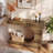 40" C-Shaped Console Table, Farmhouse Entryway Table Small Foyer Table