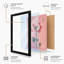 Pink Poppy Study Japandi - Framed Print-1357426000-1357426003