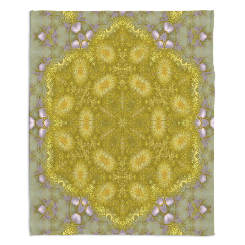 Jeté ajouré étoile , l 51 po x L 60 po, Jaune / Blanc / Gris