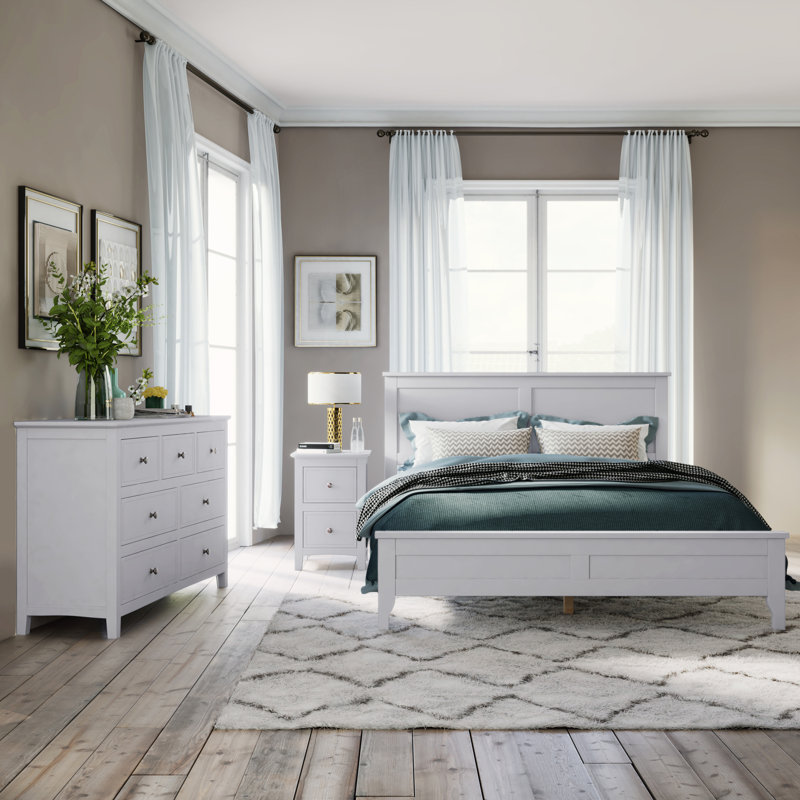 Ensemble de chambre à coucher double en bois massif 3 pièces (ancien SKU: BS315100AAK)