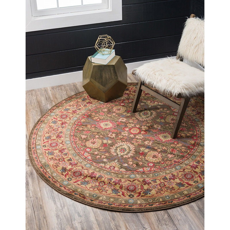 Stirling Oriental Indoor Rug, Round 6'