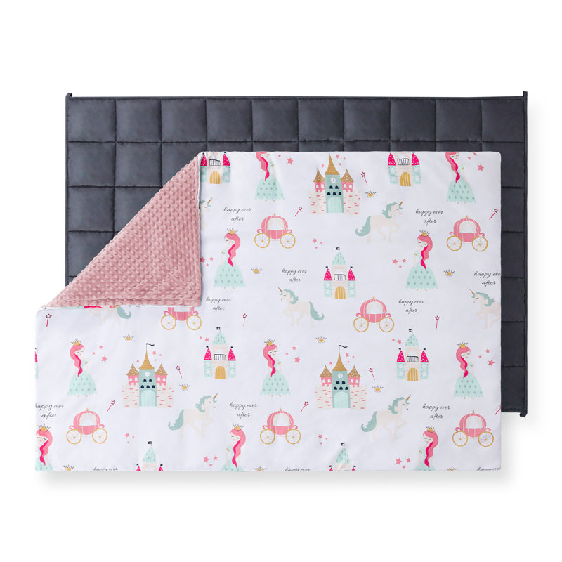 Jeté en coton pour enfants, 5 lb, Princess Castle, 48" L x 36" W