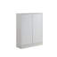 Armoire à chaussures / rangement avec deux portes et cinq tablettes - blanc-121064701
