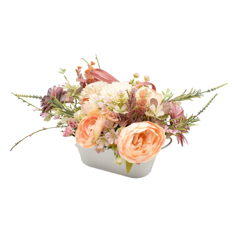 20 cm H Artificial Mixed Assortment in Pot