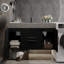 Meuble-lavabo flottant simple 39,4 pouces avec plateau en faux marbre