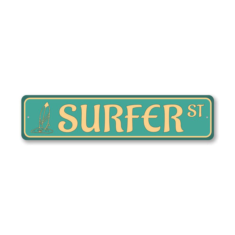 Panneau en aluminium Surfer Street, H 6 po x l 24 po x P 0,06 po