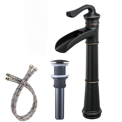 Single-Hole Single-handle Bathroom Faucet with Drain Assembly
