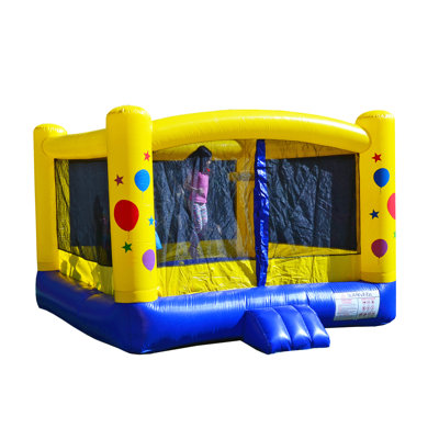 Jeu gonflable pour enfants HeroKiddo Kiddo All Seasons Balloon pour enfants (avec souffleur et panier de basketball), 12 x 12 pi