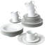 Classico Piece Porcelain China Dinnerware Set - Service for 6