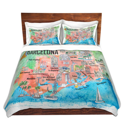 Ensembles de housse de couette DiaNoche en microfibre par Markus Bleichner - Touriste de Barcelone, Catalogne
