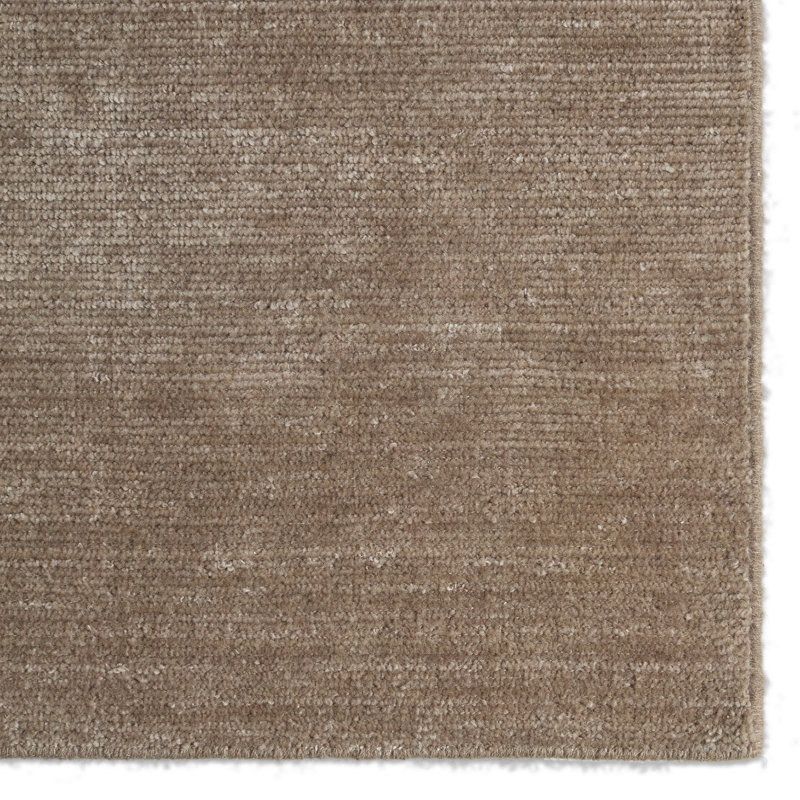 Jamal Hand Woven Wool Area Rug, Beige, Rectangle 72" x 108"