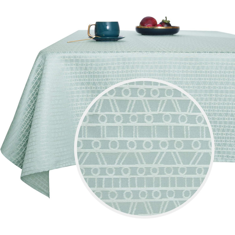 Rectangle No Pattern Polyester Tablecloth, Sky Blue, 130cm W x 280cm L