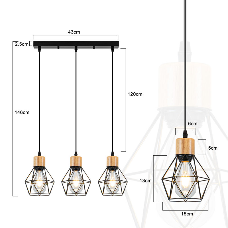 3 - Light Stainless Steel Bell Pendant