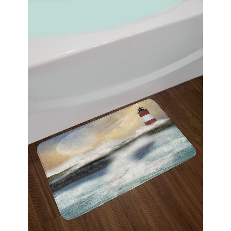 Tapis de bain Wrought Studio ™, envers antidérapant, 30,2 po x 20 po, blanc multicolore