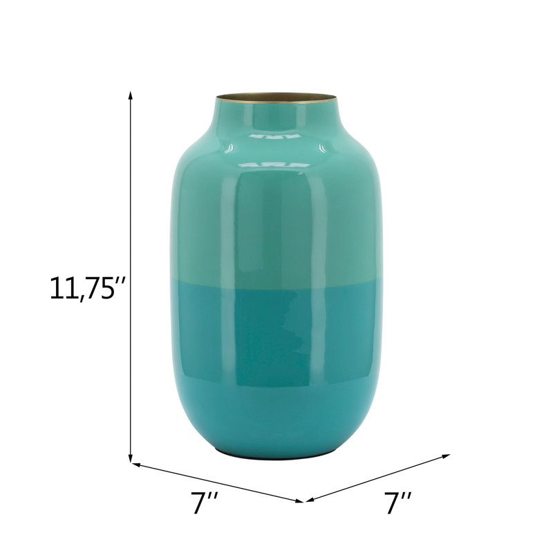 Modern Coastal Metal Iron Decorative Vase with Tapered Silhouette and Minimalist Design for Contemporary Interiors.