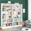 Bibliothèque l 35,4 ", bibliothèque haute moderne en bois-1657668168-1646158358