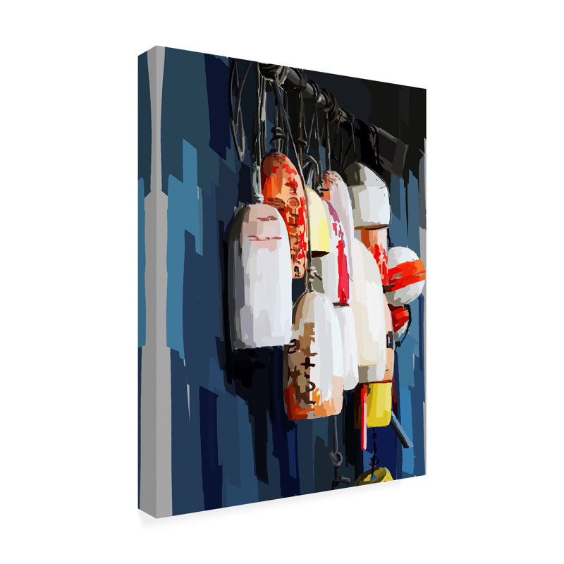 «Emily Vibrant Buoys II» par Emily Kalina, H 19 po x l 14 po x P 2 po