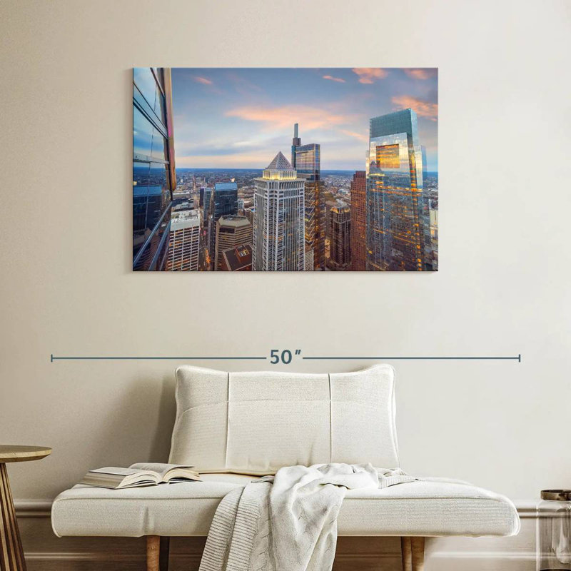 Lilie Downtown Philadelphia City, 26" H x 39" W
