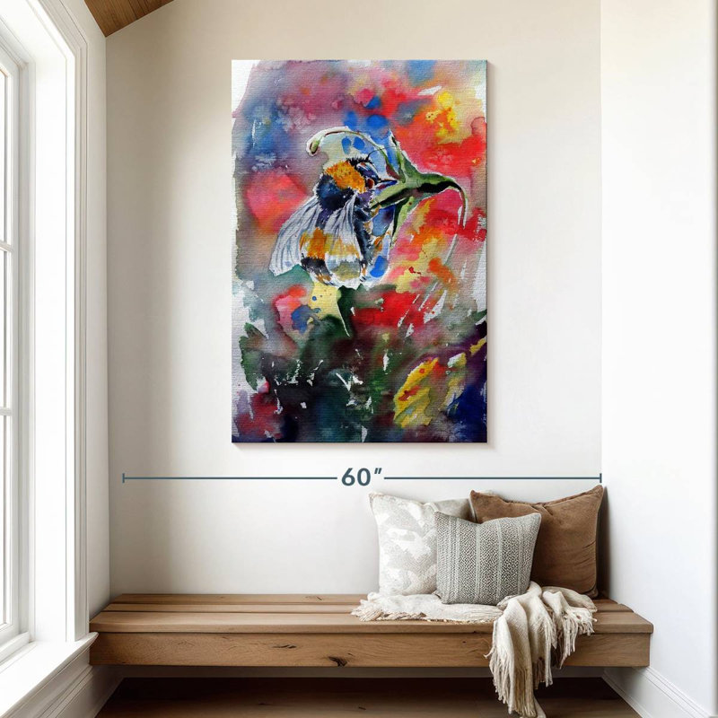 Brampt Bee With Flower, 48" H x 32" W