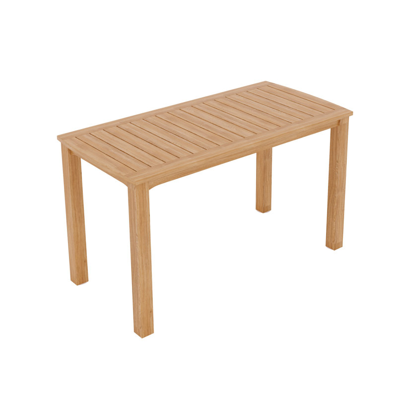 Capetown Counter Height Teak Outdoor Dining Set In Blue, Black