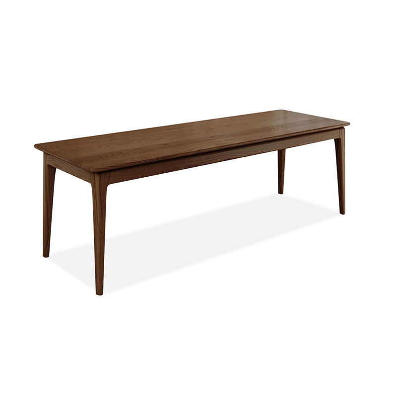 Bureau rectangulaire en bois massif noyer clair, H 29,53 po x l 70,87 po x P 23,62 po