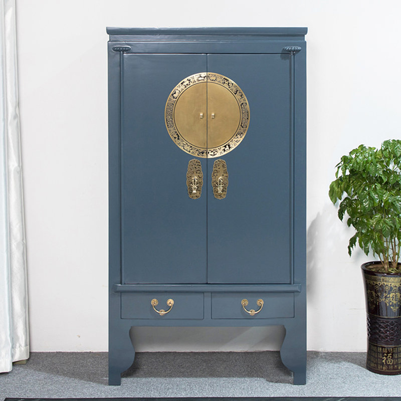 Armoire de rangement pour chaussures en bois massif chinois antique