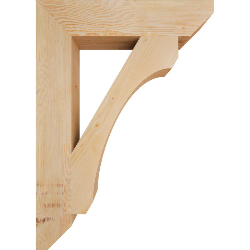 Support en bois / corbeau, H 42 po x l 5,5 po x P 30 po, Douglas (lisse)