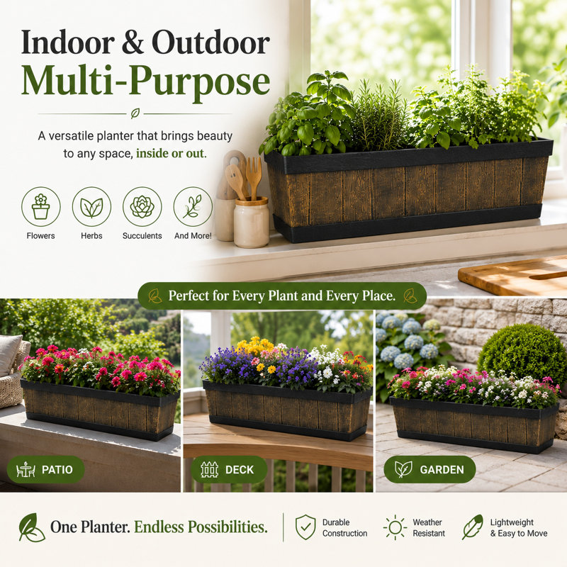 Sesser Planter Box, 5.75" H x 18.50" W x 7" D