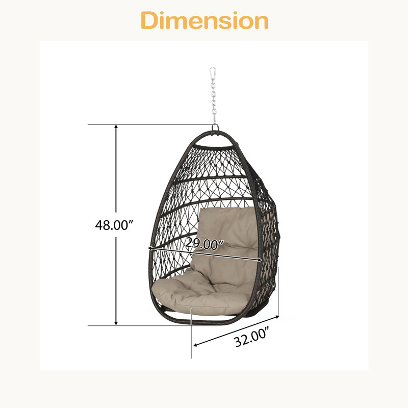 Foldable Hanging Chair, Beige