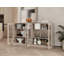 Buffet 100% bois massif 64 "avec portes en verre transparent et tablettes réglables-1369931014