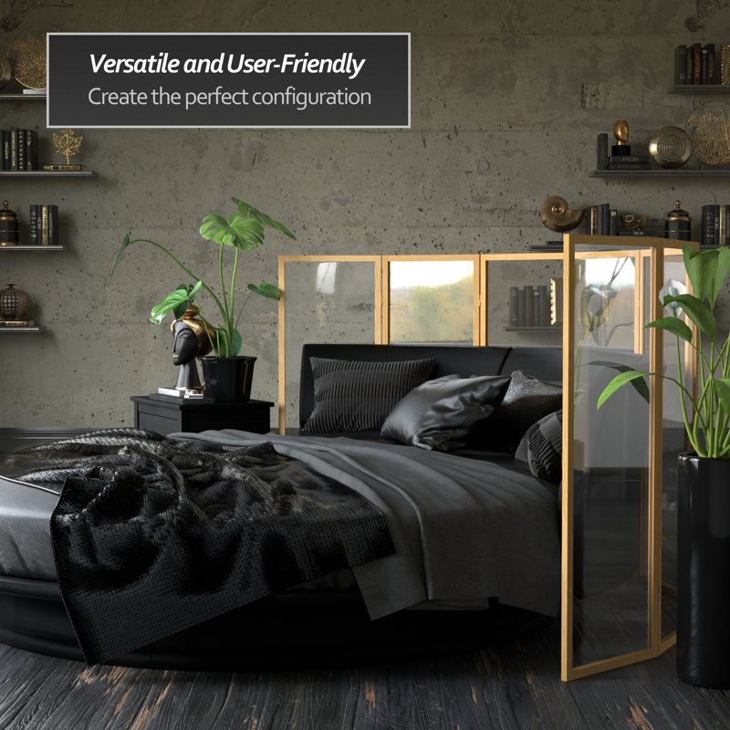 4 Ft. Tall Clear Screen Natural 6 Panel, Natural, 4, 36" H x 15.75" W x 1" D