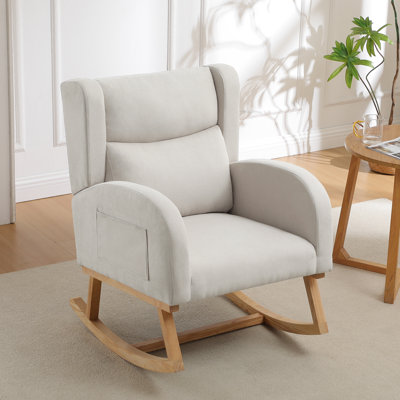 Chaise berçante en bois de qualité supérieure | Décoration de salon