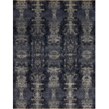 Pantheon Hand Knotted Wool Damask Area Rug