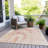 Machine Washable Indoor/Outdoor Xhevrie Salmon Rug-1902773735