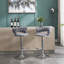 Ensemble de 2 tabourets de bar, avec repose-pieds chromé et base pivotante en velours à hauteur réglable et tabouret de bar simple chromé-1948315603-1948315612