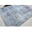 Grand tapis turc bleu antique idéal pour le décor de chambre à coucher et de salon tribal