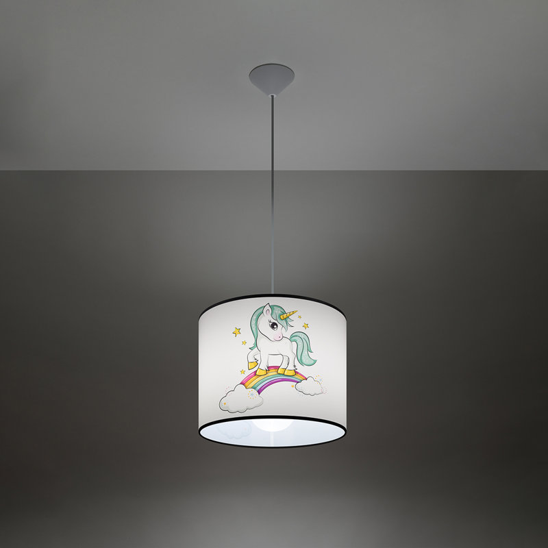 1 - Light White Pendant, 28cm H x 33cm W x 33cm D
