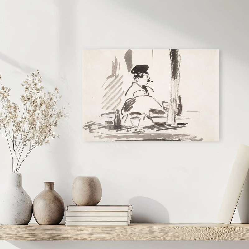 Le Bouchon, 1878, estampe d'art mural abstrait contemporain, H 12 po x l 18 po