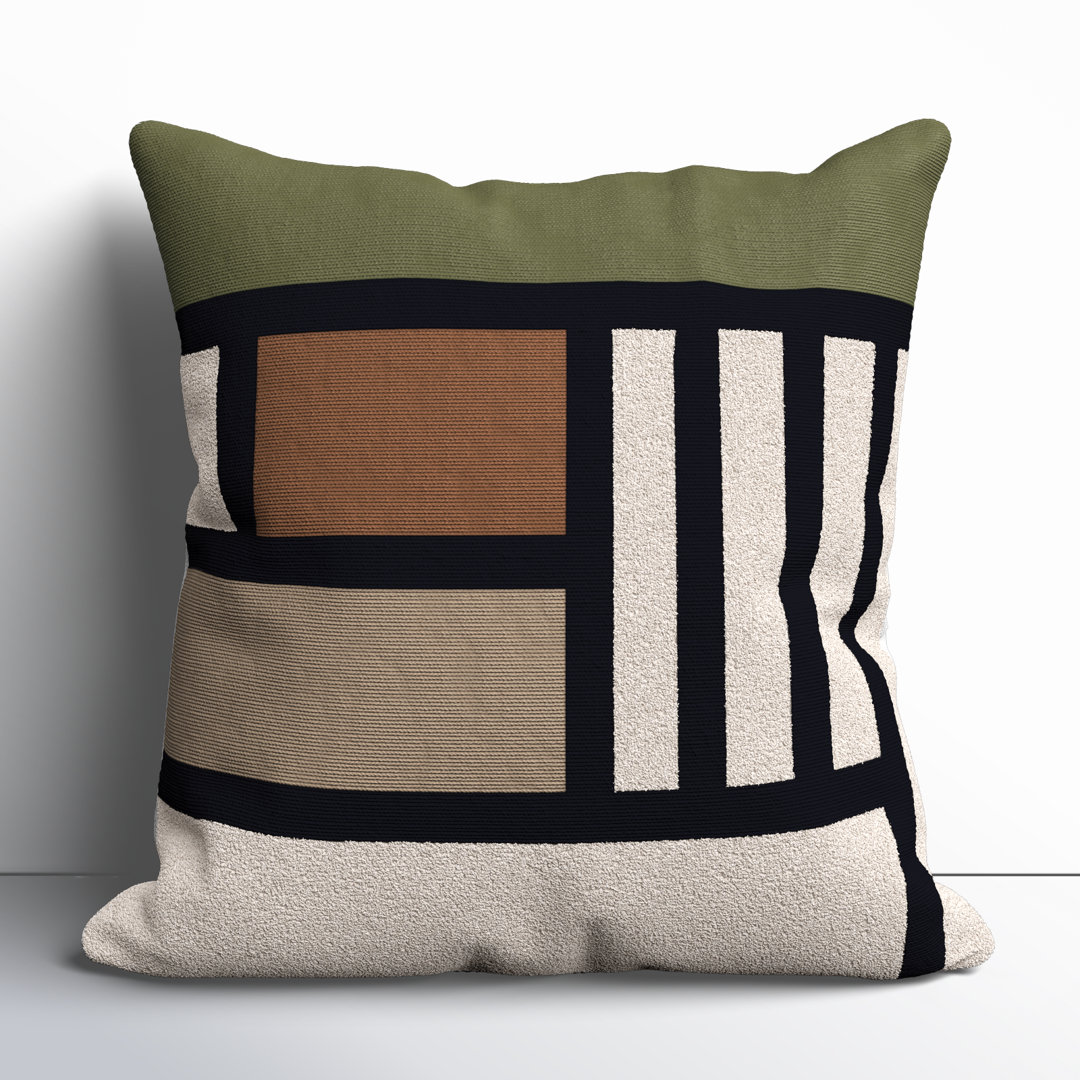 Kaia 100% Cotton Throw Square Pillow Cover & Insert AllModern