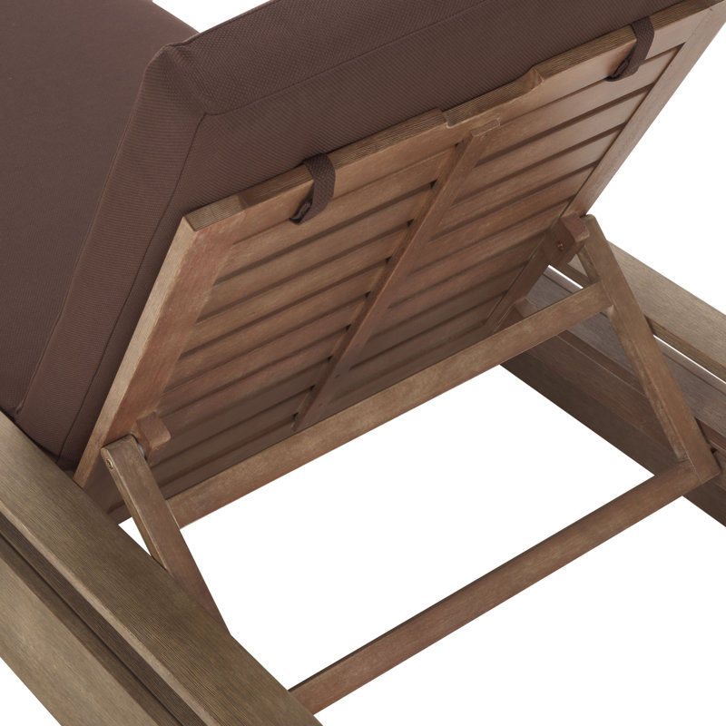 Lanai Outdoor Chaise Lounge, Dark Brown