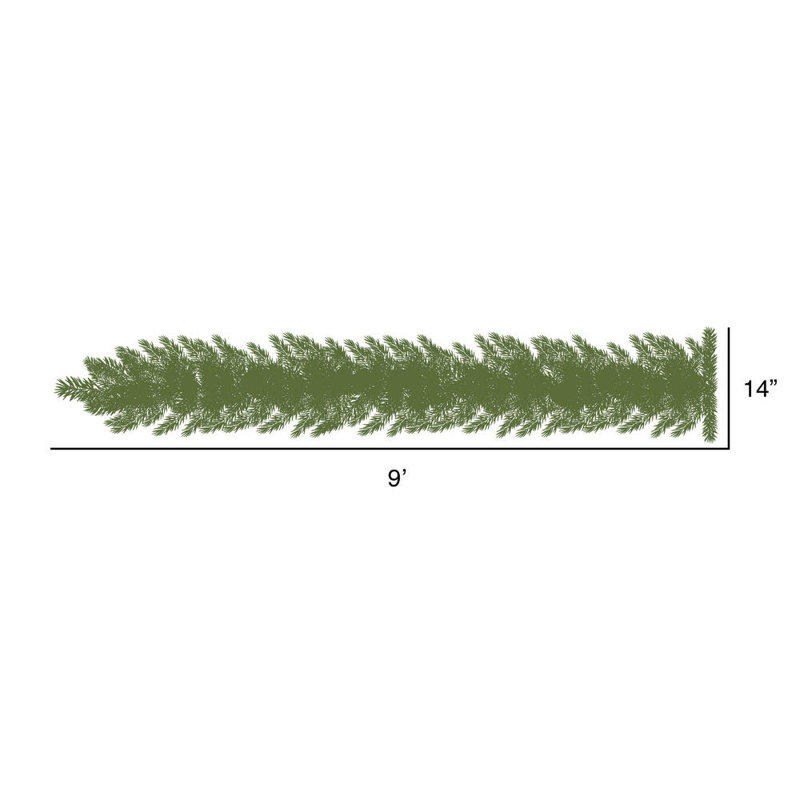 Guirlande artificielle en pin Jackson 9 po x 14 po avec 160 pointes réalistes