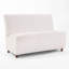Causeuse en tissu 49 po Beige Boucle - coussin éponge 25D, pieds brun clair, canapé moderne pour le salon