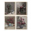 «Vintage Floral Print», impression encadrée CCLVI - ensemble de 4-1442291148-1442291150