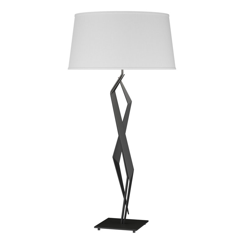 Facet 33.7" Standard Table Lamp, Black, Natural Anna
