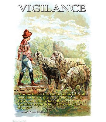 « vigilance » par wilbur pierce, affiche rétro