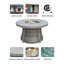 Table de foyer d'extérieur au propane en fer avec couvercle H 24,61 po x l 42 po Areefa-1576001342
