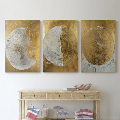 Abstract Series LXXIII -Set Of 3 Gallery Wrapped Canvas -Ready to Hang