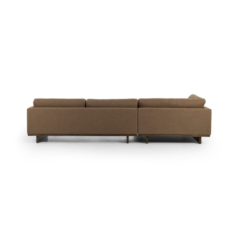 Everly Chaise Sectional, Left Hand Facing, 32" H x 133" W x 86" D, Antwerp Cafe Linen Blend